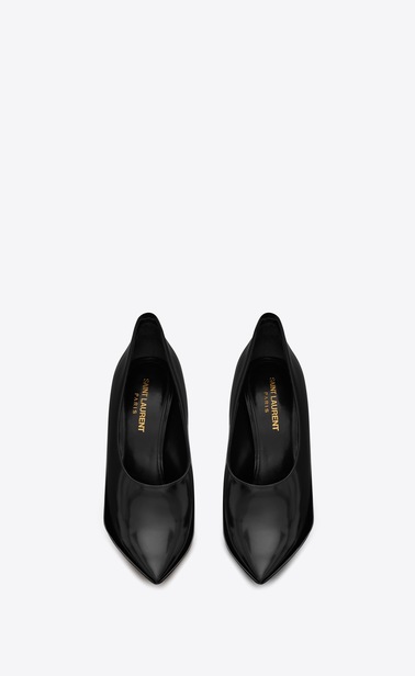 SAINT LAURENT パンプス レディース teddy pump in shiny leather b_V4